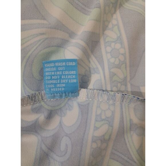 J MCLAUGHLIN Womens Small Shift Dress Sage Green Blue Print Catalina Cloth - Picture 8 of 8